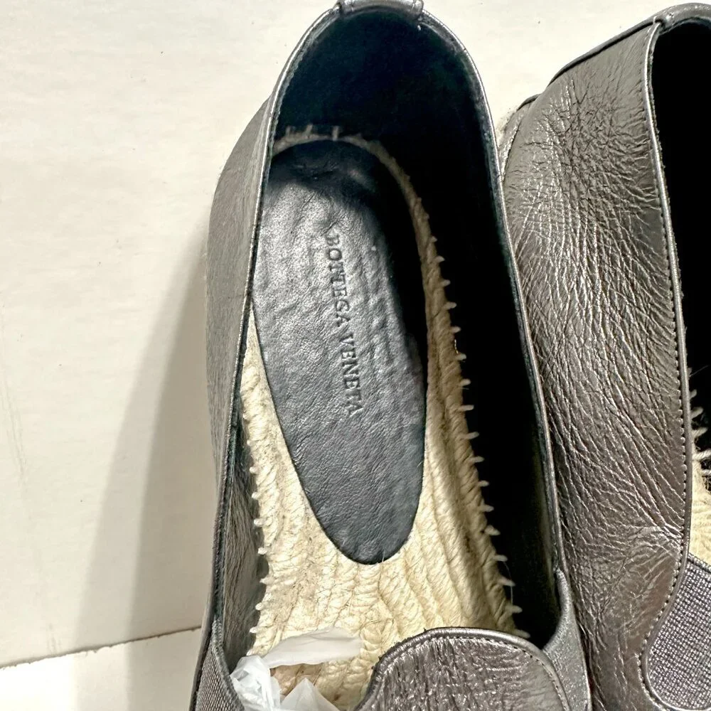 Bottega Veneta Gala Metallic Leather Espadrilles